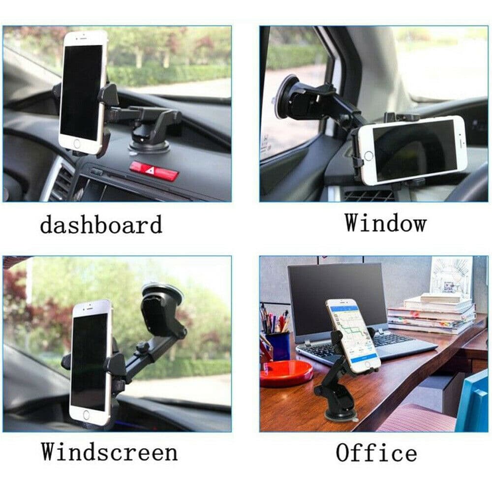 360° Suction Cup Phone Mount for Dashboard & Windscreen