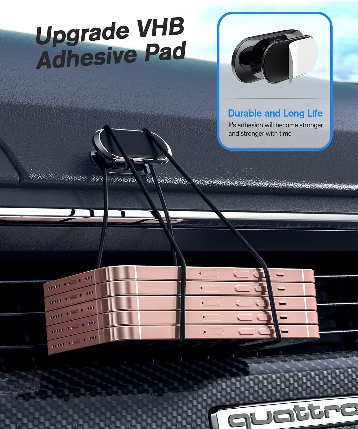 2-Pack Magnetic Car Phone Mount — 360° Rotation