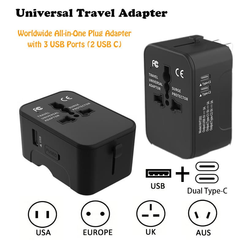 Worldwide Travel Adapter — Dual USB