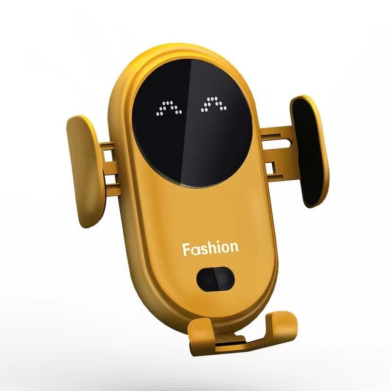 Infrared Induction Car Wireless Charger Car Phone Holder Yellow USB
