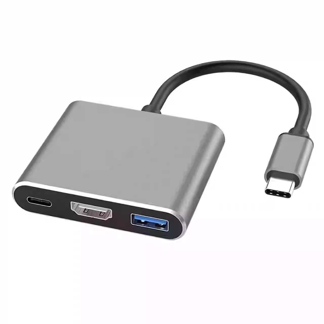 Computer Projector Monitor Screen-mirroring Converter Docking Station TypeC to HDMI+USB+PD